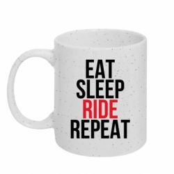 Кружка з блискітами 320 мл EAT SLEEP RIDE REPEAT - FATLINE Кружка з блискітами 320 мл EAT SLEEP RIDE REPEAT