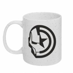 Кружка с блестками 320ml Iron Man and Captain America - FATLINE Кружка с блестками 320ml Iron Man and Captain America