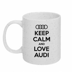 Кружка з блискітами 320 мл Keep Calm and Love Audi - FATLINE Кружка з блискітами 320 мл Keep Calm and Love Audi