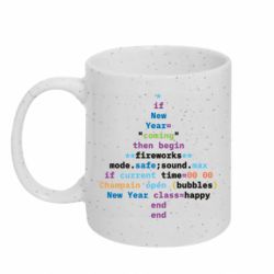 Кружка с блестками 320ml Код Новогодняя Елка - FATLINE Кружка с блестками 320ml Код Новогодняя Елка