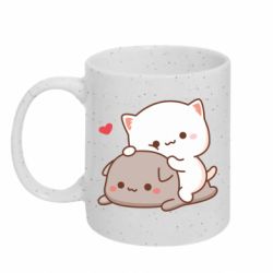 Кружка з блискітами 320 мл Котячі обійми - FATLINE Кружка з блискітами 320 мл Котячі обійми