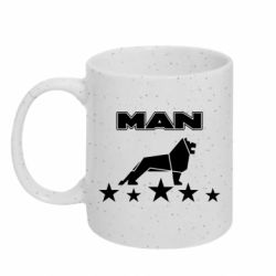 Кружка с блестками 320ml Man lion and stars - FATLINE Кружка с блестками 320ml Man lion and stars