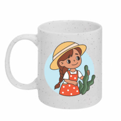 Кружка с блестками 320ml Милаха девочка в шляпе - FATLINE Кружка с блестками 320ml Милаха девочка в шляпе