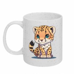 Кружка з блискітами 320 мл милий малюк гепард - FATLINE Кружка з блискітами 320 мл милий малюк гепард