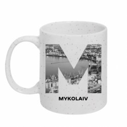 Кружка с блестками 320ml Mykolaiv Black & White - FATLINE Кружка с блестками 320ml Mykolaiv Black & White