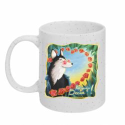 Кружка з блискітами 320 мл Най прийде Весна - FATLINE Кружка з блискітами 320 мл Най прийде Весна