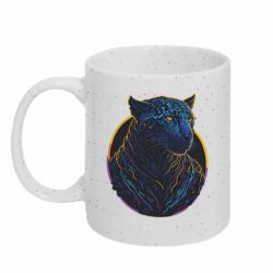 Кружка с блестками 320ml Неоновый ягуар - FATLINE Кружка с блестками 320ml Неоновый ягуар