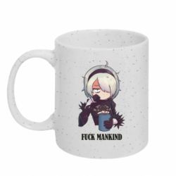 Кружка с блестками 320ml Nier. Fuck Mankind - FATLINE Кружка с блестками 320ml Nier. Fuck Mankind