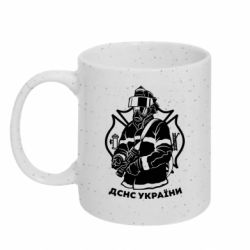 Кружка с блестками 320ml Спасатель ГСЧС Украины - FATLINE Кружка с блестками 320ml Спасатель ГСЧС Украины