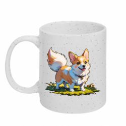 Кружка с блестками 320ml Счастливый корги - FATLINE Кружка с блестками 320ml Счастливый корги