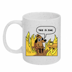 Кружка с блестками 320ml This is fine - FATLINE Кружка с блестками 320ml This is fine