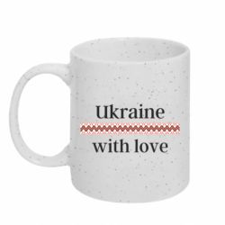 Кружка з блискітами 320 мл Україна з любовью - FATLINE Кружка з блискітами 320 мл Україна з любовью