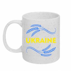 Кружка з блискітами 320 мл Ukraine з колосками пшениці - FATLINE Кружка з блискітами 320 мл Ukraine з колосками пшениці