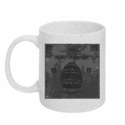 Кружка с блестками 320ml Ивано-Франковск Old School - FATLINE Кружка с блестками 320ml Ивано-Франковск Old School