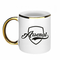 Кружка з облямівкою 320ml Arsenal shield logo - FATLINE Кружка з облямівкою 320ml Arsenal shield logo