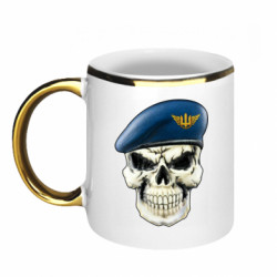 Кружка с каемкой Череп. Воздушные силы Украины - FATLINE Кружка с каемкой Череп. Воздушные силы Украины