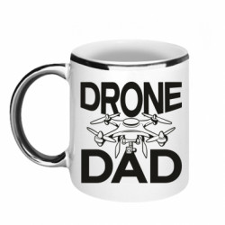Кружка с каемкой Drone dad - FATLINE Кружка с каемкой Drone dad
