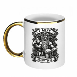 Кружка с каемкой I love craft beer - FATLINE Кружка с каемкой I love craft beer