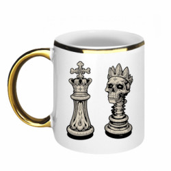 Кружка с каемкой Король и ферзя - FATLINE Кружка с каемкой Король и ферзя