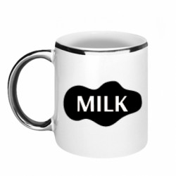 Кружка с каемкой Молоко milk - FATLINE Кружка с каемкой Молоко milk