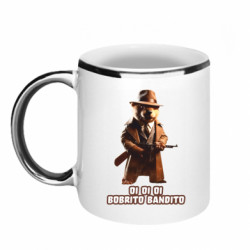 Кружка с каемкой OI OI OI BOBRITO BANDITO - FATLINE Кружка с каемкой OI OI OI BOBRITO BANDITO