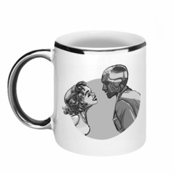 Кружка з облямівкою 320ml Retro Wanda and Vision - FATLINE Кружка з облямівкою 320ml Retro Wanda and Vision