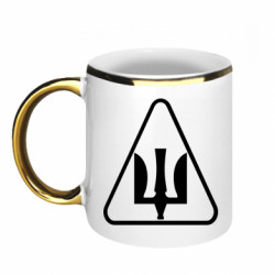 Кружка с каемкой Знак Воздушных Сил Украины - FATLINE Кружка с каемкой Знак Воздушных Сил Украины