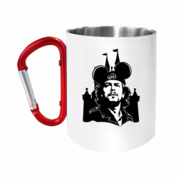 Кружка с ручкой "карабин" Че Гевара Микки Маус арт
