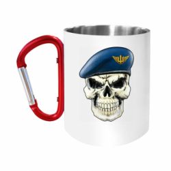 Кружка с ручкой "карабин" Череп. Воздушные силы Украины - FATLINE Кружка с ручкой "карабин" Череп. Воздушные силы Украины