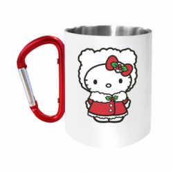 Кружка с ручкой "карабин" Christmas Kitty - FATLINE Кружка с ручкой "карабин" Christmas Kitty