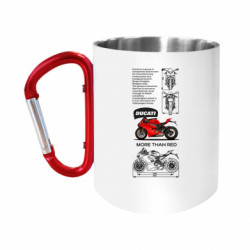 Кружка с ручкой "карабин" Ducati Panigale V4