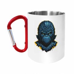 Кружка с ручкой "карабин" Горилла зверобот-трансформер - FATLINE Кружка с ручкой "карабин" Горилла зверобот-трансформер