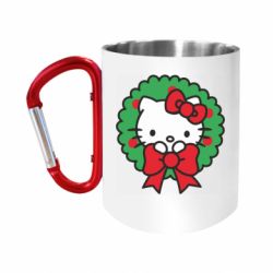 Кружка с ручкой "карабин" Hello Kitty Merry Christmas - FATLINE Кружка с ручкой "карабин" Hello Kitty Merry Christmas