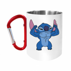 Кружка с ручкой "карабин" Muscle stich - FATLINE Кружка с ручкой "карабин" Muscle stich