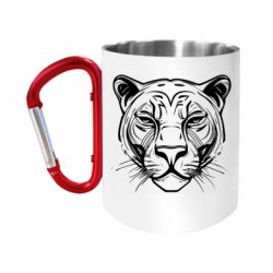 Кружка с ручкой "карабин" Тигр
