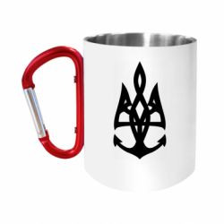 Кружка с ручкой "карабин" Якорь Герб - FATLINE Кружка с ручкой "карабин" Якорь Герб