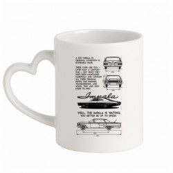 Кружка с ручкой в виде сердца 1967 Chevrolet Impala - FATLINE Кружка с ручкой в виде сердца 1967 Chevrolet Impala