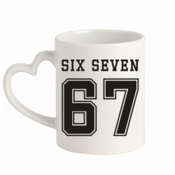 Кружка з ручкою у вигляді серця 67 number