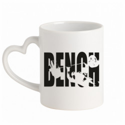 Кружка з ручкою у вигляді серця Bench press