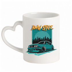 Кружка с ручкой в виде сердца БМВ_стиль