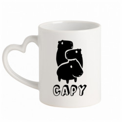 Кружки с ручкой в виде сердца