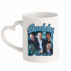 Кружка с ручкой в виде сердца Daddy Swan
