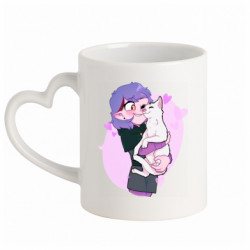 Кружки с ручкой в виде сердца