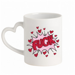Кружка с ручкой в виде сердца F*CK SLAY - FATLINE Кружка с ручкой в виде сердца F*CK SLAY