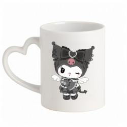 Кружка з ручкою у вигляді серця Fancy Kuromi