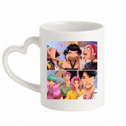 Кружки с ручкой в виде сердца