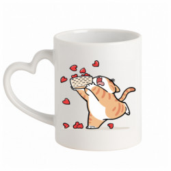 Кружки с ручкой в виде сердца