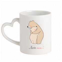 Кружки с ручкой в виде сердца