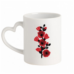 Кружки с ручкой в виде сердца