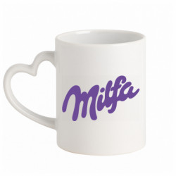 Кружка с ручкой в виде сердца Милфа - FATLINE Кружка с ручкой в виде сердца Милфа